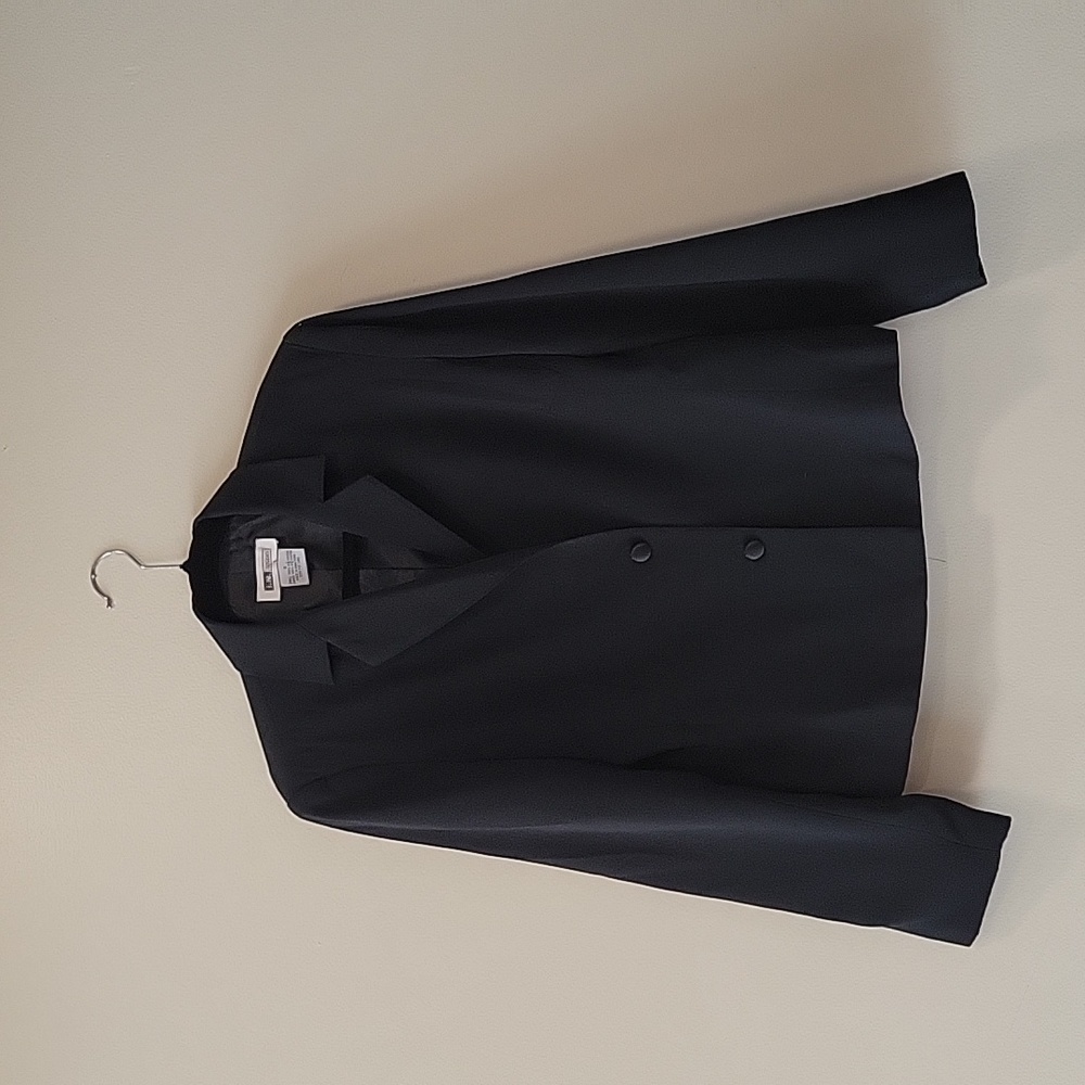 I.N. Studio Blazer Women Size 8 Black Solid Two Button Professional Office Coat